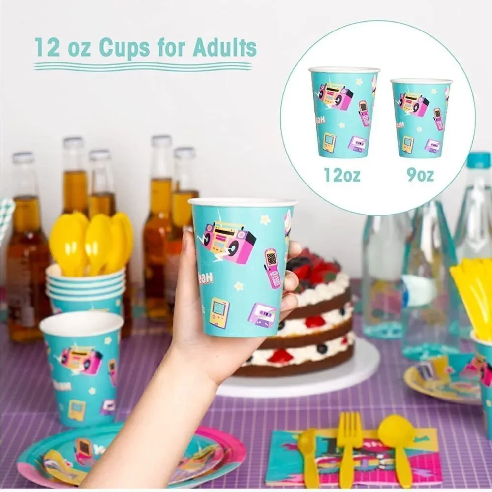90’s Birthday Party decorations Serves 16, set of 130 NWT